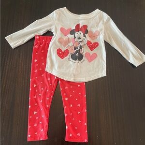 Disney Minnie matching Valentines Day set